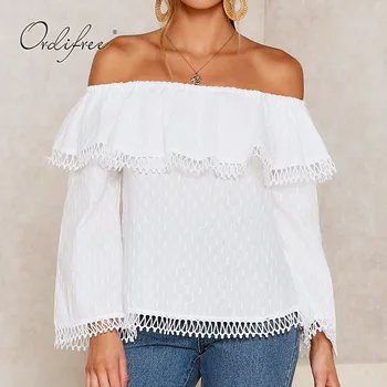 Ordifree 2020 Summer Off Shoulder Sexy Tops Women White Blouse Shirt Long Sleeve Tassel Female Blouse
Ordifree 2020 Summer Off Shoulder Sexy Tops Women White Blouse Shirt Long Sleeve Tassel Female Blouse