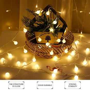 10m 100Leds string lights with white ball AC110V/220V holiday decoration lamp Festival Christmas lights outdoor lighting
10m 100Leds string lights with white ball AC110V/220V holiday decoration lamp Festival Christmas lights outdoor lighting