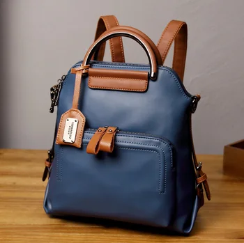 Branded Backpack Bags Genuine Leather Women Bags School Bag Leather Book Shell For Collage Student Travel 
Branded Backpack Bags Genuine Leather Women Bags School Bag Leather Book Shell For Collage Student Travel