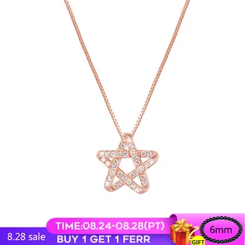 

Singapore chomel necklace five-pointed star choker female simple niche to send girlfriend Sterling Silver 925 Women