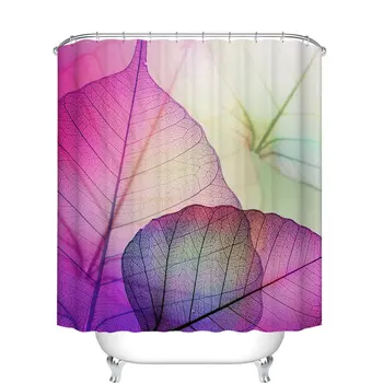 Bathroom Shower Curtain Set Home Decorations Purple Leaves Design - Polyester Fabric Waterproof Bath Curtains - 12pcs Shower
Bathroom Shower Curtain Set Home Decorations Purple Leaves Design - Polyester Fabric Waterproof Bath Curtains - 12pcs Shower