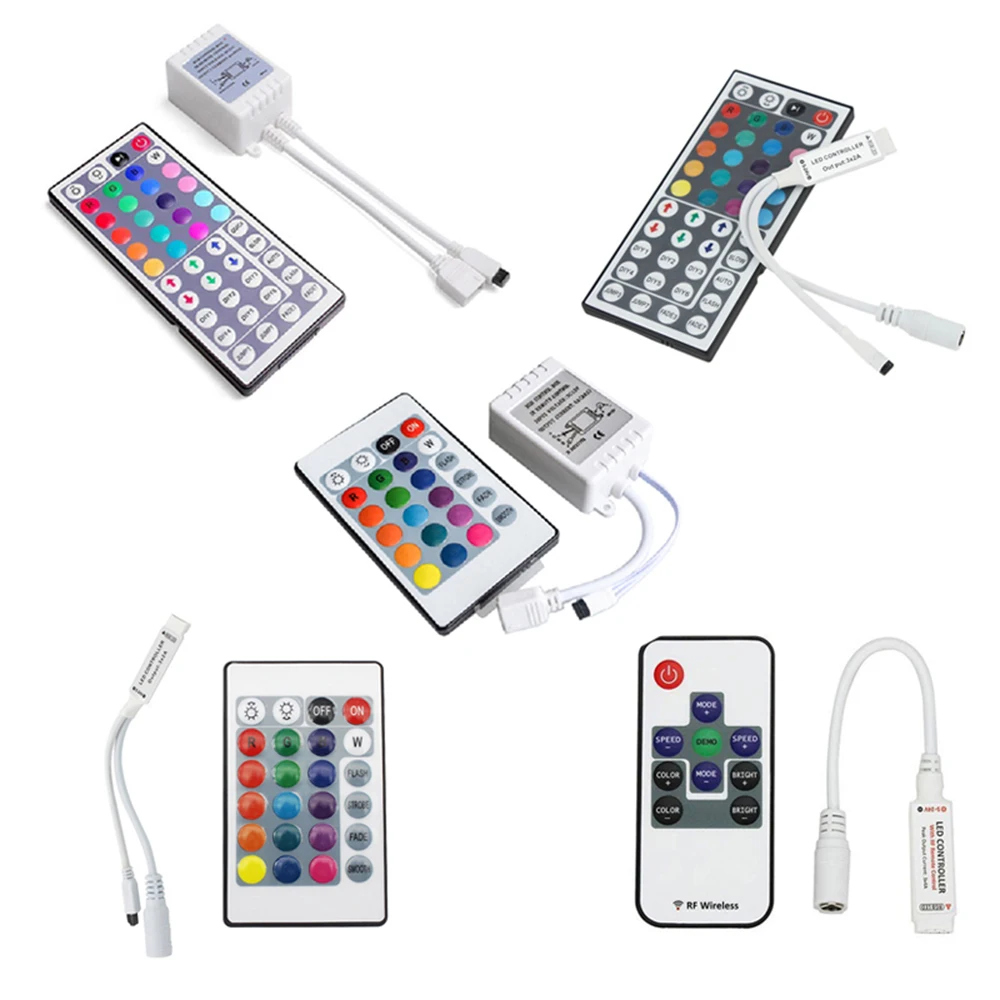 44Keys 24Keys LED RGB Controller DC12V 6A IR RF Remote Controller Dimmer Control for SMD 3528 5050 RGB LED Strip Lights
44Keys 24Keys LED RGB Controller DC12V 6A IR RF Remote Controller Dimmer Control for SMD 3528 5050 RGB LED Strip Lights