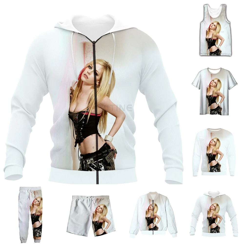 New Funny 3D Full Print Singer Avril Lavigne T-shirt/Sweatshirt/Zip Hoodies/Thin Jacket/Pants Four Seasons Casual Suit V47
New Funny 3D Full Print Singer Avril Lavigne T-shirt/Sweatshirt/Zip Hoodies/Thin Jacket/Pants Four Seasons Casual Suit V47