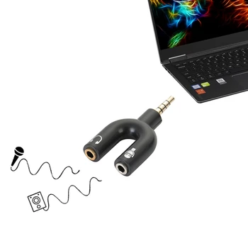 2pcs 3.5mm Headset and Microphone Adapter Turn Wiring Connector ConverterStereo Splitter Audio Laptop Headphone Splitter 
2pcs 3.5mm Headset and Microphone Adapter Turn Wiring Connector ConverterStereo Splitter Audio Laptop Headphone Splitter
