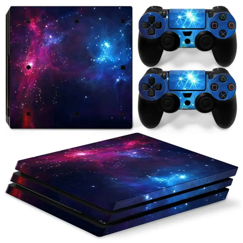 Виниловая наклейка Starry Sky для консоли PS4 Pro + на 2 контроллера игровых аксессуаров