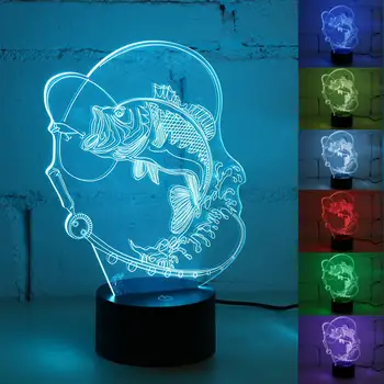 3D Illusion Fish Night Light 7 Color Touch Remote LED USB Acrylic Visualization Optical Desk Lamp Home Decration Gift for Kids
3D Illusion Fish Night Light 7 Color Touch Remote LED USB Acrylic Visualization Optical Desk Lamp Home Decration Gift for Kids