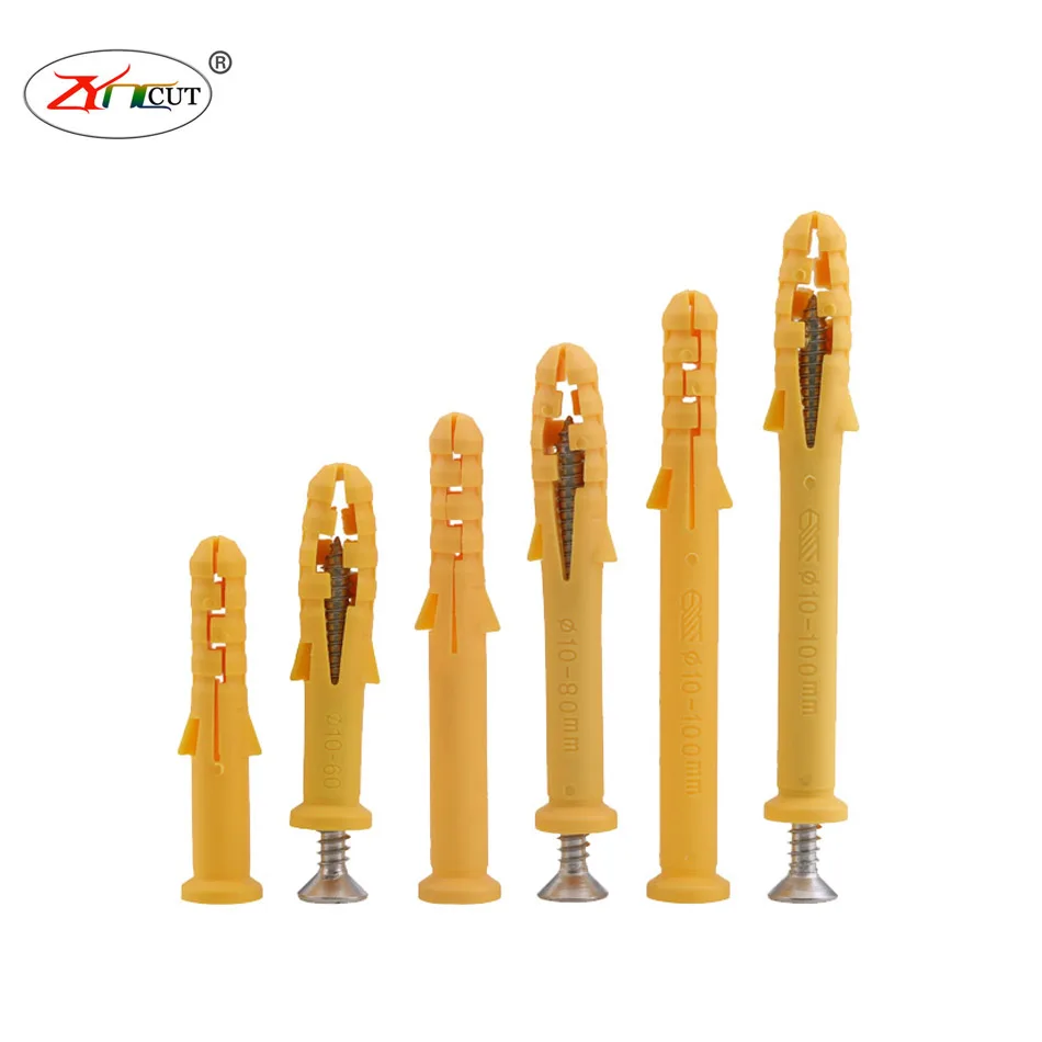 50Pcs set M4 M5 M6 M8x50 Expansion screw plastic expansion pipe rubber plug bolt expansion plug self tapping screw set
50Pcs set M4 M5 M6 M8x50 Expansion screw plastic expansion pipe rubber plug bolt expansion plug self tapping screw set
