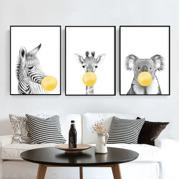 Giraffe Zebra Posters and Prints Canvas Art Painting Yellow Bubble Animal Nordic Nursery Wall Art Pictures for Living Room Decor
Giraffe Zebra Posters and Prints Canvas Art Painting Yellow Bubble Animal Nordic Nursery Wall Art Pictures for Living Room Decor