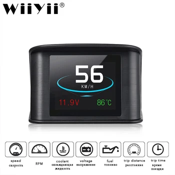 

HUD GPS T600 Head up display car Projector Speedometer Fuel Consumption Temperature P10 OBD2 Overspeed car electronics alarm