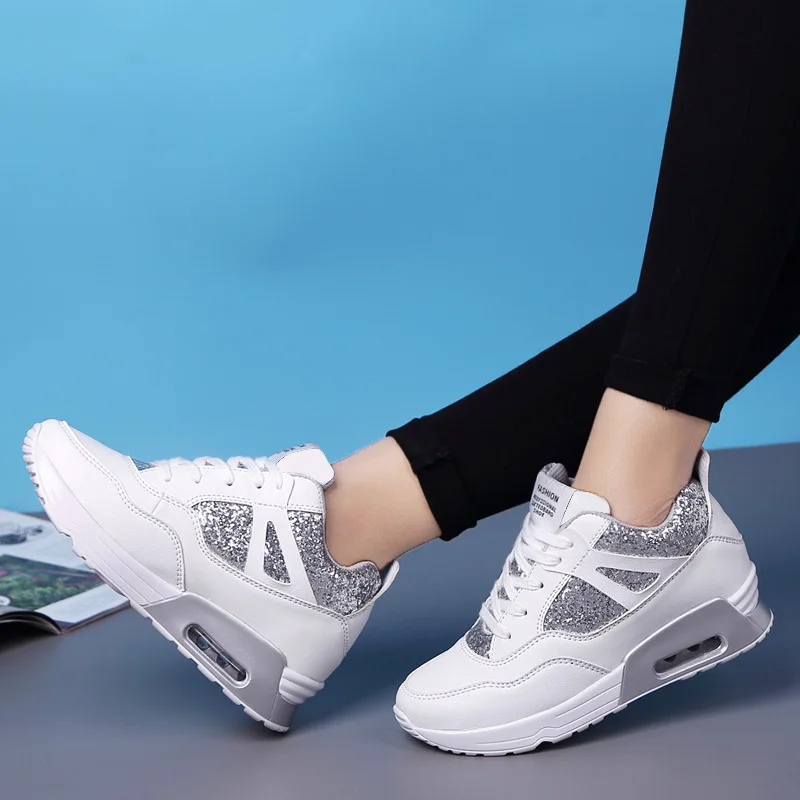 2018 Spring Elevator WOMEN'S Shoes Air Cushion Running Shoes Korean-style Breathable Sequin Thick Bottomed Sports Footwear 
2018 Spring Elevator WOMEN'S Shoes Air Cushion Running Shoes Korean-style Breathable Sequin Thick Bottomed Sports Footwear