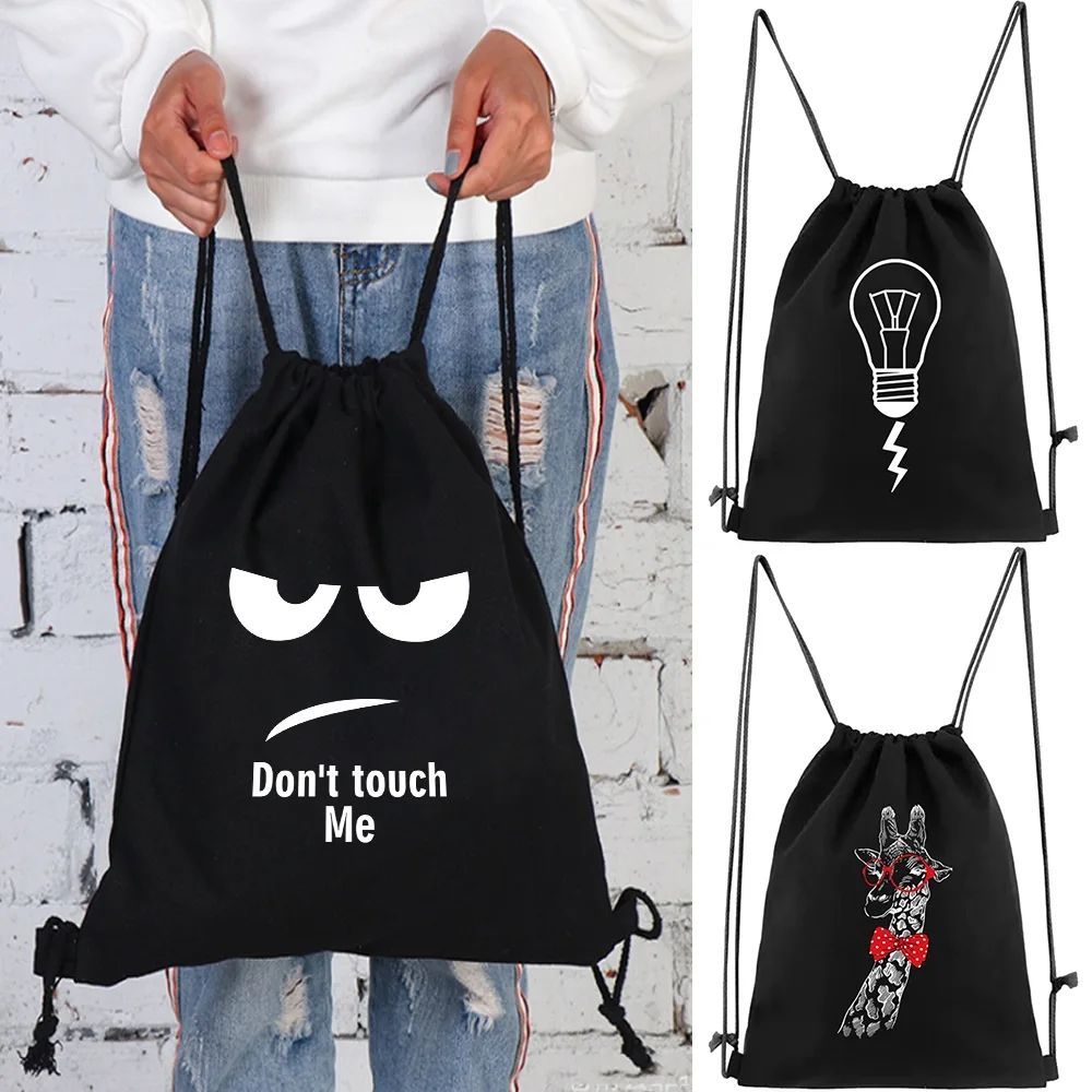 Canvas Portable Outdoor Sports Bag Gym Drawstring Bag Shoulders Bag Fashion Casual Drawstring Backpack Gift Storage Bags
Canvas Portable Outdoor Sports Bag Gym Drawstring Bag Shoulders Bag Fashion Casual Drawstring Backpack Gift Storage Bags