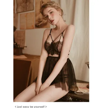 Women Sleepwear Winter Night Dress Sexy Lingerie Nightgown Women Sleeping Dress Eyelashes Lace Embroidery See Through Nightgown
Women Sleepwear Winter Night Dress Sexy Lingerie Nightgown Women Sleeping Dress Eyelashes Lace Embroidery See Through Nightgown