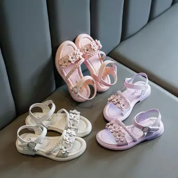 Sweet Girls Sandals Flowers Cute Toddler Girl Sandals Kids New Summer Beach Shoes Anti-slippery Children Girl Sandals 
Sweet Girls Sandals Flowers Cute Toddler Girl Sandals Kids New Summer Beach Shoes Anti-slippery Children Girl Sandals