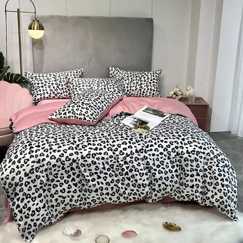 BBSET Leopard Print Duvet Cover Pillowcase Bed Sheet Simple Boy Girls Bedding Sets 4Pcs Single Double Bedlinen Ropa De Cama
BBSET Leopard Print Duvet Cover Pillowcase Bed Sheet Simple Boy Girls Bedding Sets 4Pcs Single Double Bedlinen Ropa De Cama