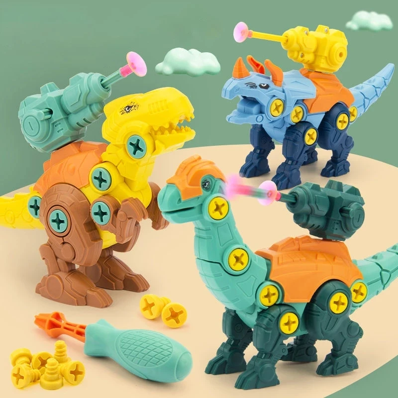 Гайка и винт комбинация разборки сборки игрушка динозавр строительный блок