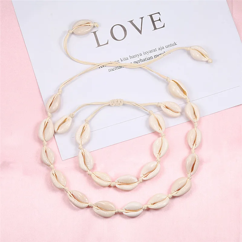 DIY Shells Necklaces Bracelets & Bangles Summer White Conch Shell for Women Jewelry Handmade Rope Weaving Chocker Collar Gift
DIY Shells Necklaces Bracelets & Bangles Summer White Conch Shell for Women Jewelry Handmade Rope Weaving Chocker Collar Gift