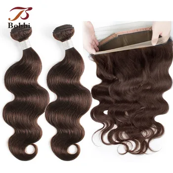 BOBBI COLLECTION 360 Lace Frontal With Bundle Color 2 Dark Brown Brazilian Body Wave Bundles Non Remy Human Hair Extension
BOBBI COLLECTION 360 Lace Frontal With Bundle Color 2 Dark Brown Brazilian Body Wave Bundles Non Remy Human Hair Extension