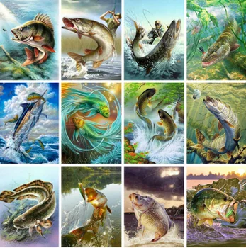 Yikexin 5D DIY Diamond Painting Fish Animals Full Round Diamond Embroidery Cross Stitch Kit Mosaic Full Layout Home Decoration
Yikexin 5D DIY Diamond Painting Fish Animals Full Round Diamond Embroidery Cross Stitch Kit Mosaic Full Layout Home Decoration