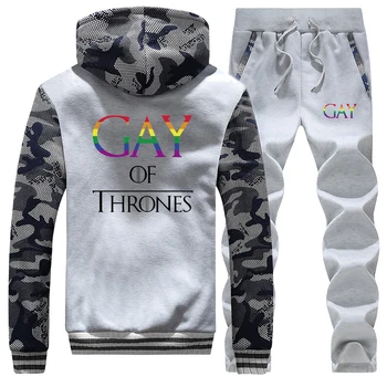 Gay Of Thrones Male 2 Piece Clothes Sets Gay Pride Funny Print Mens Sportswear Thick Warm Sweatpant Street Jacket Zip Coat Pants
Gay Of Thrones Male 2 Piece Clothes Sets Gay Pride Funny Print Mens Sportswear Thick Warm Sweatpant Street Jacket Zip Coat Pants