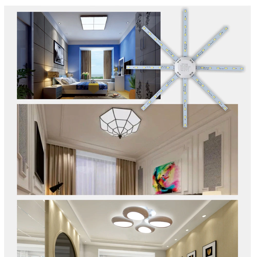 220V LED Ceiling Light Octopus Round Indoor Living Room Lights 12W 16W 20W 24W Modern LED Ceiling Lamp for Bedroom Painel De Led