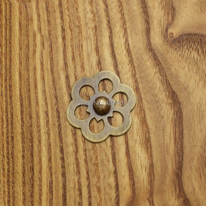 

Plum Blossom Wooden Door Handle Cabinet Knob Closet Drawer Decorative Pieces Antique Diy Pull Washer Furiniture Part