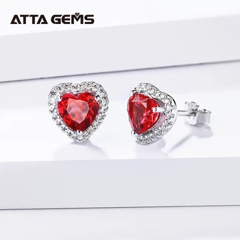 Heart Created Ruby Stud Earrings 925 Sterling Silver Earrings For Women Gemstones Korean Earrings Engagement Fine Jewelry 2020 
Heart Created Ruby Stud Earrings 925 Sterling Silver Earrings For Women Gemstones Korean Earrings Engagement Fine Jewelry 2020