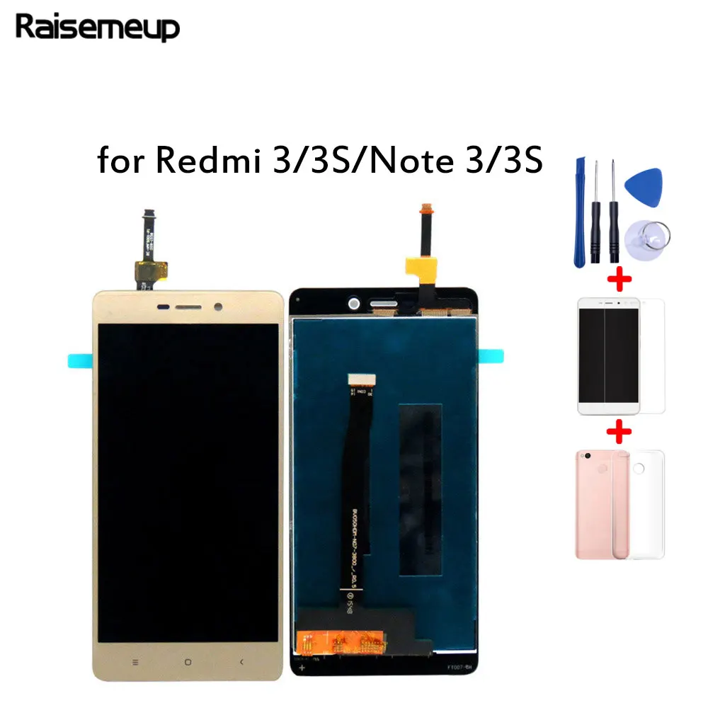 Great Quality LCD Display For Redmi 3/3S/Note 3/3S 5.0 inch Touch screen Digitizer Assembly Frame Tools&Tempered film&TPU Case 
Great Quality LCD Display For Redmi 3/3S/Note 3/3S 5.0 inch Touch screen Digitizer Assembly Frame Tools&Tempered film&TPU Case