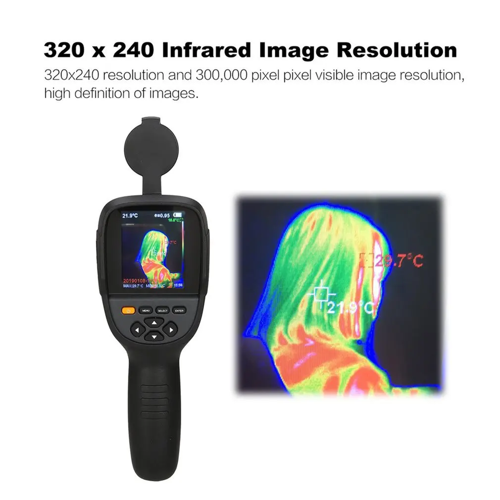 HT-19 Handheld IR Digital Thermal Imager Detector Camera Infrared Temperature Heat with Storage Match Seek/FLIR Therma
HT-19 Handheld IR Digital Thermal Imager Detector Camera Infrared Temperature Heat with Storage Match Seek/FLIR Therma