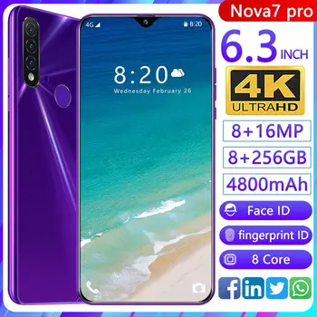 Nova7Pro 6.3 inch water drop screen Global smartphone Android9.1 8G RAM 256G ROM 4800mAh Snapdragon 855 4 Camera 4G LTE NFC WIFI
Nova7Pro 6.3 inch water drop screen Global smartphone Android9.1 8G RAM 256G ROM 4800mAh Snapdragon 855 4 Camera 4G LTE NFC WIFI