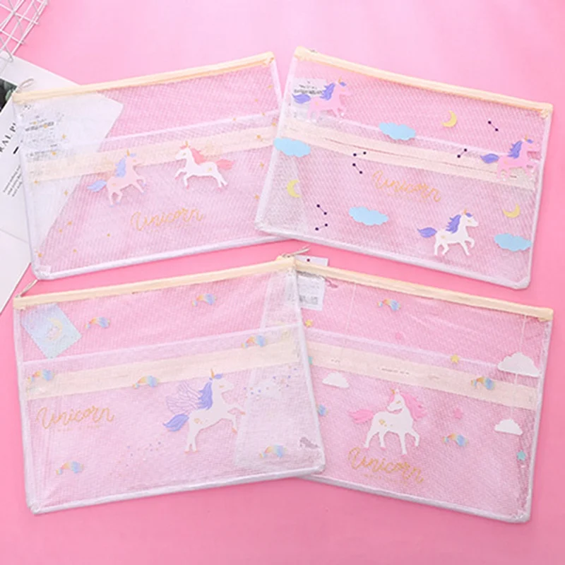 Nice File Folder Cute Unicorn Double-Layer Mesh Bag A4 File Bag Mesh Bag Document Bag PVC File Folder Stationery
Nice File Folder Cute Unicorn Double-Layer Mesh Bag A4 File Bag Mesh Bag Document Bag PVC File Folder Stationery