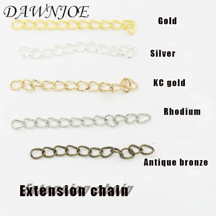 100 pcs/lot Extended chain Making keychain Necklace Bracelet 5 /7 cm 0.7/0.9 mm Tail Extender 6 Color DIY Jewelry Accessories
100 pcs/lot Extended chain Making keychain Necklace Bracelet 5 /7 cm 0.7/0.9 mm Tail Extender 6 Color DIY Jewelry Accessories