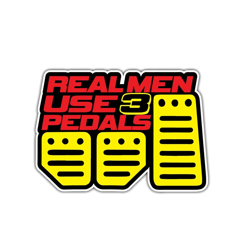 Interesting Real Men Use 3 Pedals Car Sticker Accessories Car Styling Decal Vinyl PVC 14cm*10cm
Interesting Real Men Use 3 Pedals Car Sticker Accessories Car Styling Decal Vinyl PVC 14cm*10cm
