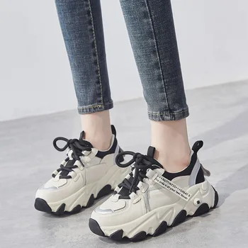 Spring Thick Bottom High-end Dad Shoes Women Ins Trend Leather Luxury Exclusive Design Joker Breathable Wear-resistant Sneakers
Spring Thick Bottom High-end Dad Shoes Women Ins Trend Leather Luxury Exclusive Design Joker Breathable Wear-resistant Sneakers