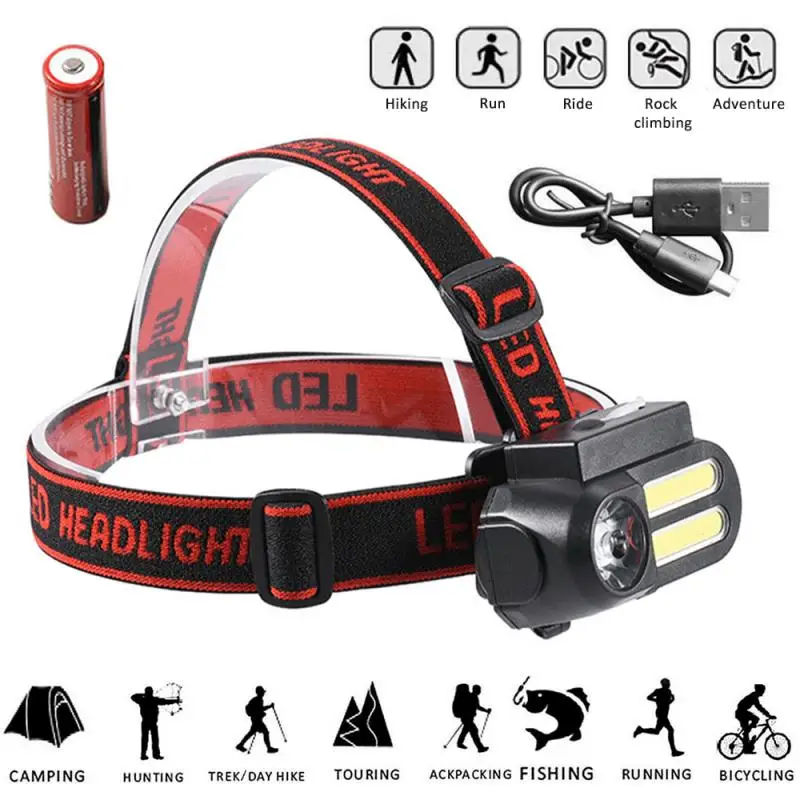 Portable Mini XPE+2* COB LED Headlamp Work Light Waterproof Headlight Use 18650 Battery
Portable Mini XPE+2* COB LED Headlamp Work Light Waterproof Headlight Use 18650 Battery