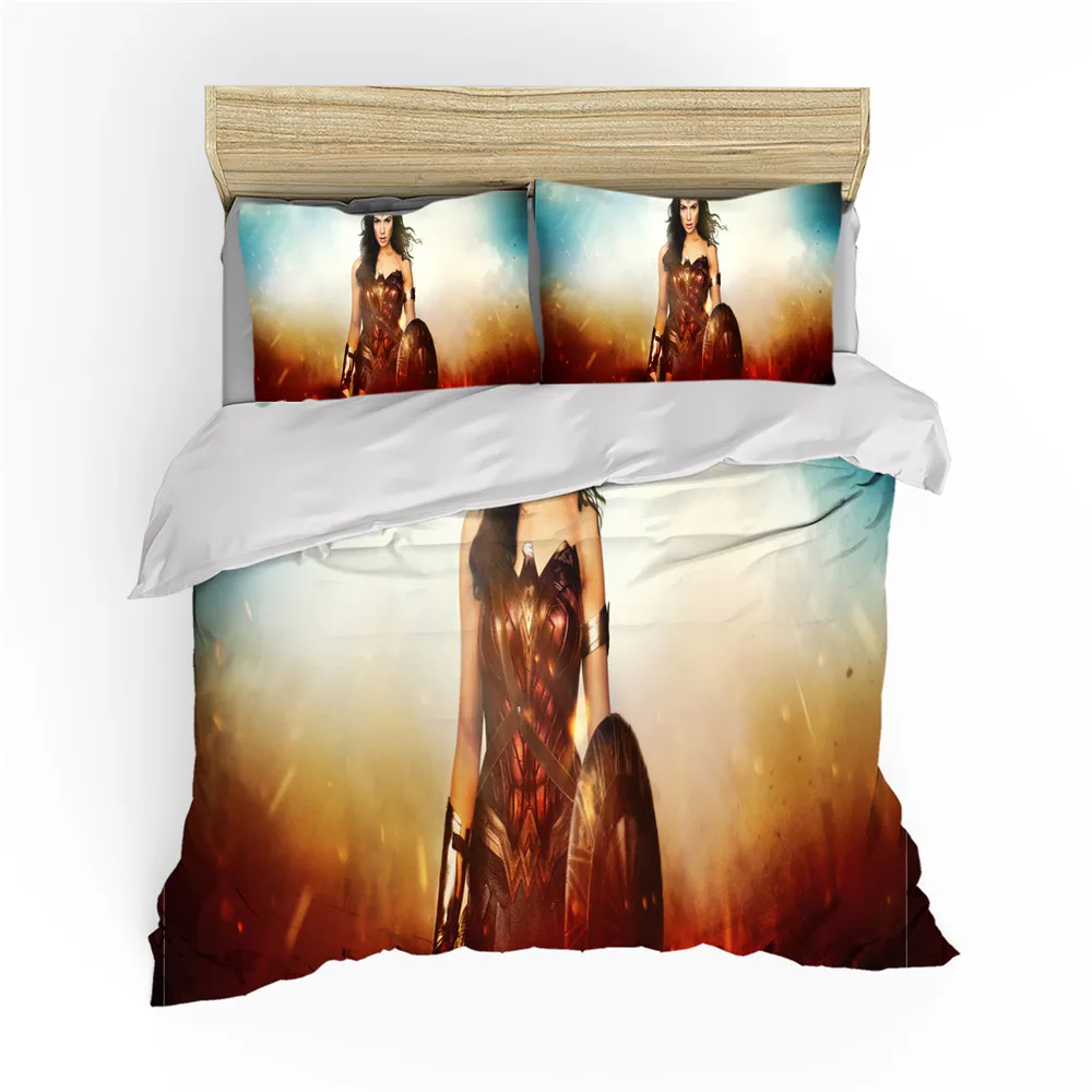 3D Character Printed Bed Cover Single Pillowcase Wonder Woman Three-Piece Movie Gal Gadot Double Bed Supplies Duvet Cover
3D Character Printed Bed Cover Single Pillowcase Wonder Woman Three-Piece Movie Gal Gadot Double Bed Supplies Duvet Cover