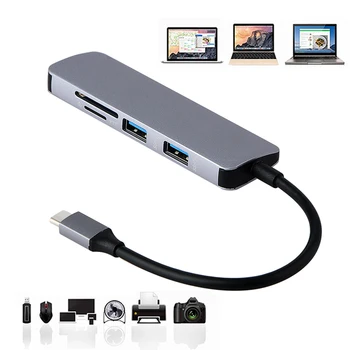 USB C Hub, Type C Hub 5 in 1 Multi-Port Adapter with 3* USB 3.0 A Ports and SD/TF Card Reader FOR Macbook, Macbook Pro/Air
USB C Hub, Type C Hub 5 in 1 Multi-Port Adapter with 3* USB 3.0 A Ports and SD/TF Card Reader FOR Macbook, Macbook Pro/Air