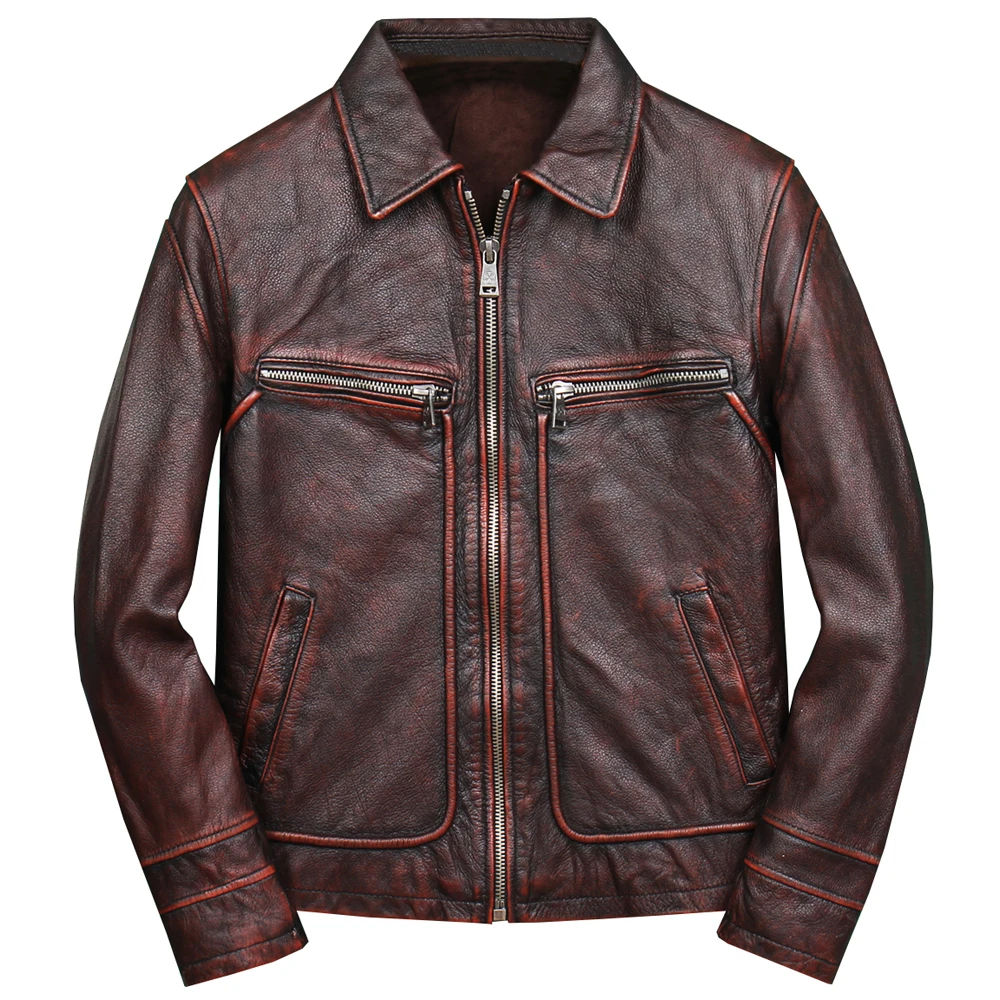 Мужская мотоциклетная куртка, винтажная байкерская куртка из натуральной воловьей кожи, размеры до 4XL
Мужская мотоциклетная куртка, винтажная байкерская куртка из натуральной воловьей кожи, размеры до 4XL