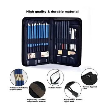 42pcs/set Sketching Drawing Artists Pencil Kit Student Graphite Charcoal Stick Graphite Charcoal Pencils Bag
42pcs/set Sketching Drawing Artists Pencil Kit Student Graphite Charcoal Stick Graphite Charcoal Pencils Bag