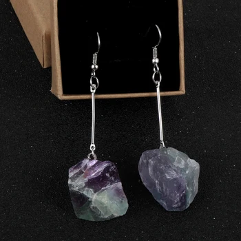 Long Tassel Irregular Fluorite Drop Earrings for Women Gift Natural Stone Crystal Pendant Dangle Earring Bohemia Jewelry 
Long Tassel Irregular Fluorite Drop Earrings for Women Gift Natural Stone Crystal Pendant Dangle Earring Bohemia Jewelry