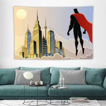 Hero Watching The City on Clouds at Sunset Protector Fantasy Design Wall Tapestry
Hero Watching The City on Clouds at Sunset Protector Fantasy Design Wall Tapestry