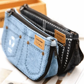 Jean Blue Women's Makeup Bag Denim Canvas Purse Phone Bag For Travel Ladies Pouch Women Cosmetic Bag
Jean Blue Women's Makeup Bag Denim Canvas Purse Phone Bag For Travel Ladies Pouch Women Cosmetic Bag