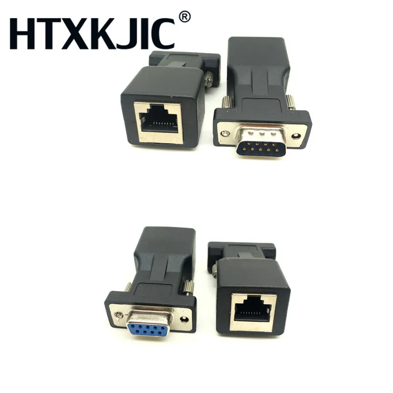 COM порт к LAN Ethernet конвертер DB9 RS232 папа Женский RJ45 адаптер 1 шт. не требует внешнего