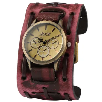 Punk Vintage Men's Leather Watches Quartz Movement Bronze Watch Dial Black/Brown Watch Band Casual Rock Style Mens Watch
Punk Vintage Men's Leather Watches Quartz Movement Bronze Watch Dial Black/Brown Watch Band Casual Rock Style Mens Watch