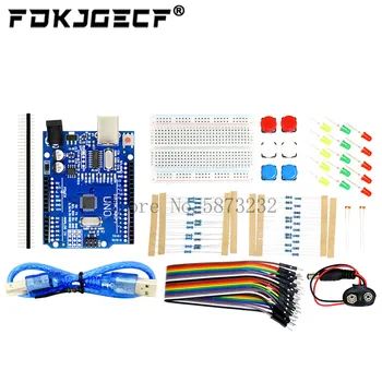 Starter kit 13 in 1 kit new Starter Kit mini Breadboard LED jumper wire button for arduino Compatile with UNO R3 
Starter kit 13 in 1 kit new Starter Kit mini Breadboard LED jumper wire button for arduino Compatile with UNO R3