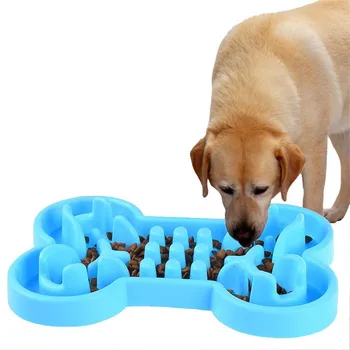 

2020 New Pet Dog Bowl Healthy Soft Rubber Slow Food Feeder Anti Choke Travel Bowl For Cat Dog Food Feeding Alimentador Lento