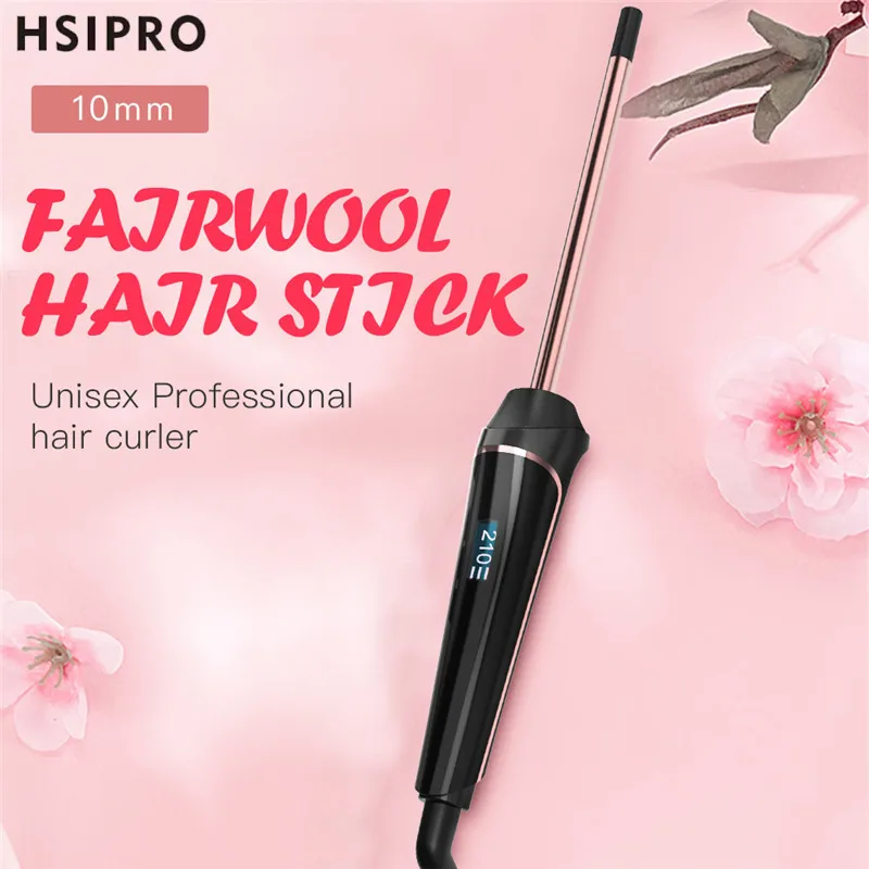 HSIPRO 11mm Diameter Hair Curler for Micro Curling Hair Styling Ceramic Glaze Coating LED Display Temperature Adjustable
HSIPRO 11mm Diameter Hair Curler for Micro Curling Hair Styling Ceramic Glaze Coating LED Display Temperature Adjustable