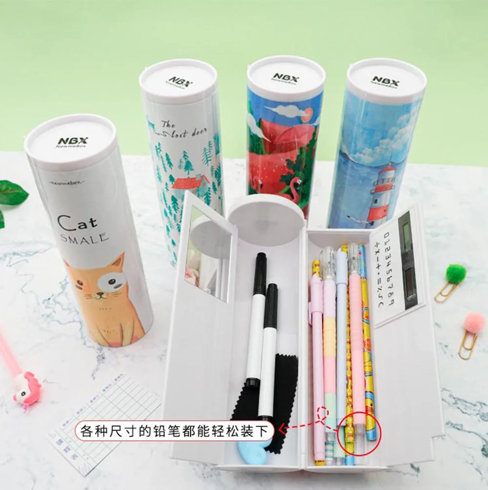 Kawaii Multifunction Pencil Case School Pencil Box Plastic Cylindrical Pencil Case calculator Solar Magnetic Switch Stationery
Kawaii Multifunction Pencil Case School Pencil Box Plastic Cylindrical Pencil Case calculator Solar Magnetic Switch Stationery