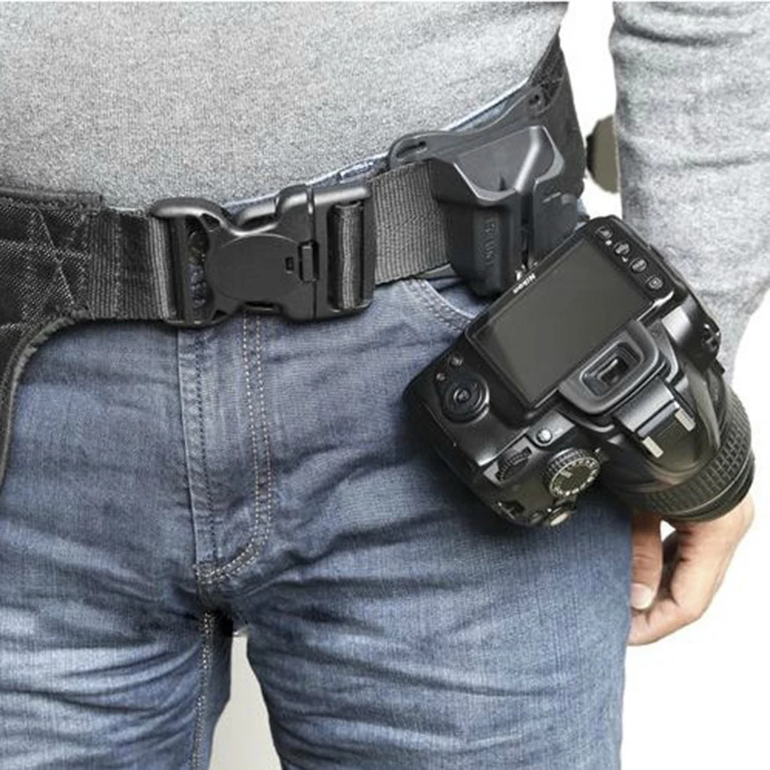 Holster Hanger Waist Belt Strap Quick Release Mount Buckle Fast Loading Button Mount Clip for Sony Canon Nikon DSLR Camera
Holster Hanger Waist Belt Strap Quick Release Mount Buckle Fast Loading Button Mount Clip for Sony Canon Nikon DSLR Camera