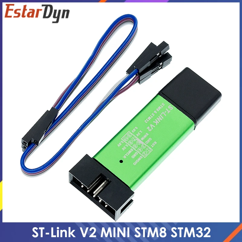 ST LINK Stlink ST-Link V2 Mini STM8 STM32 Simulator Download Programmer Programming With Cover DuPont Cable
ST LINK Stlink ST-Link V2 Mini STM8 STM32 Simulator Download Programmer Programming With Cover DuPont Cable