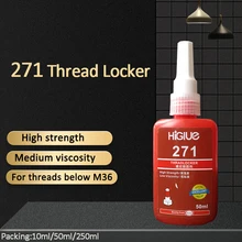 High Strength 50ml 271 Red Liquid General Purpose ThreadLocking Agent for Metal Sealing
High Strength 50ml 271 Red Liquid General Purpose ThreadLocking Agent for Metal Sealing